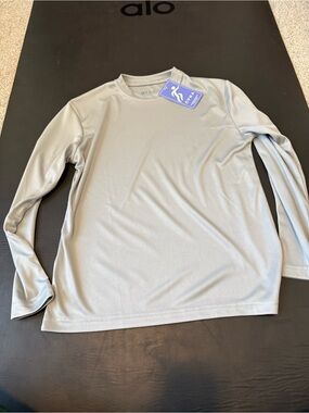 Kids' Long Sleeve Performance Jersey - Light Gray - (Brand: Unknown)